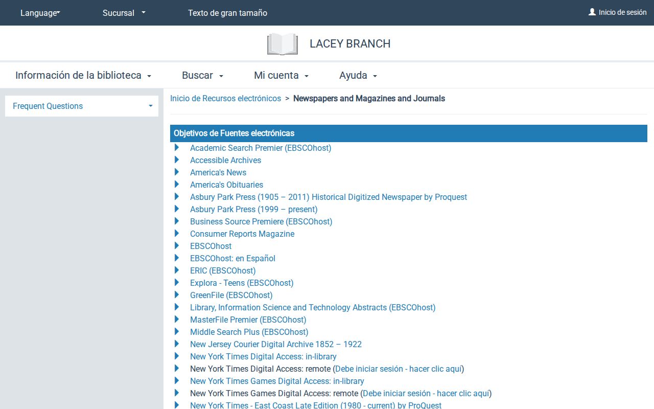 Lacey Township city directory research at the Ocean County Library e-resources page