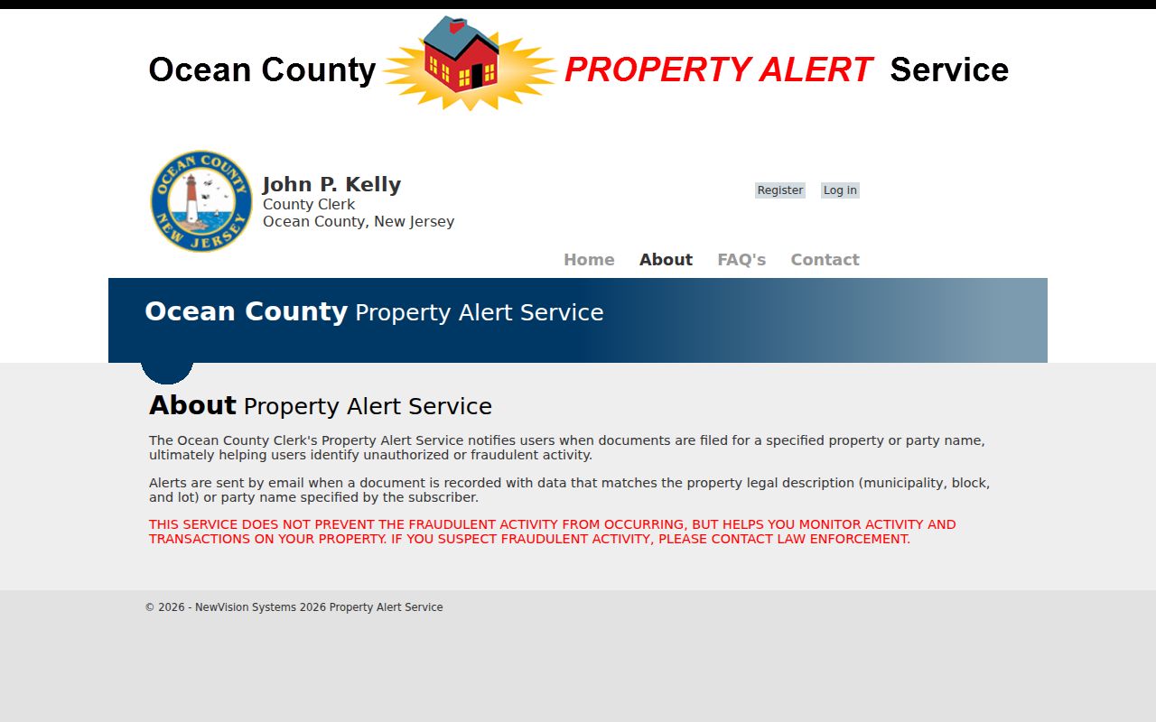 Lacey Township residents directory Ocean County Property Alert information